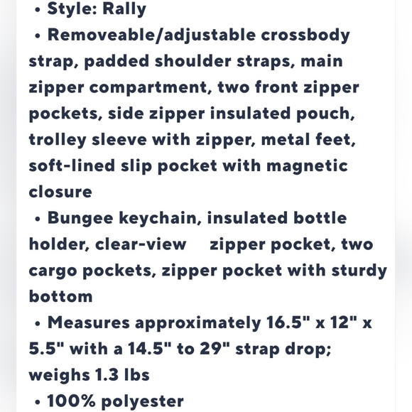 Lug White Line RallyTote - Picture 6 of 6